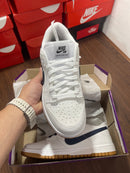 Dunk Low Branco/azul marinho - Lançamento