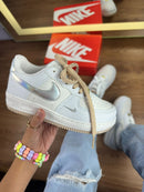 AF1 Luxo Infantil Branco/prata - Lançamento