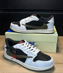 AJ1 Low Travis Scott Branco/preto/militar - Lançamento