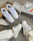 Air Force 1 Cadarço Trançado Branco - Lançamento