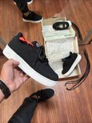 Air Force 1 Cadarço Trançado Preto/Branco - Lançamento