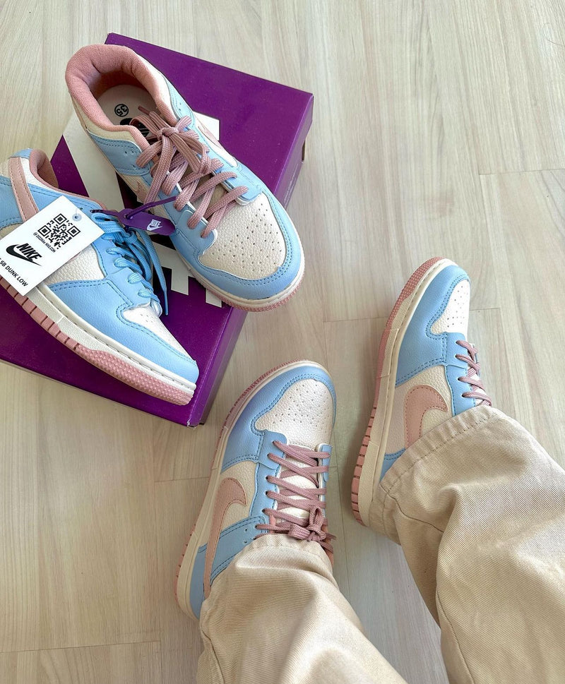 Dunk Low Azul/branco/rosa - Lançamento