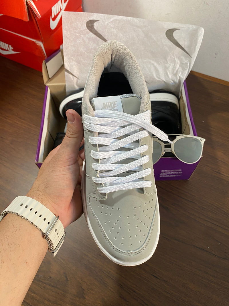 Dunk Low Cinza/branco - Lançamento