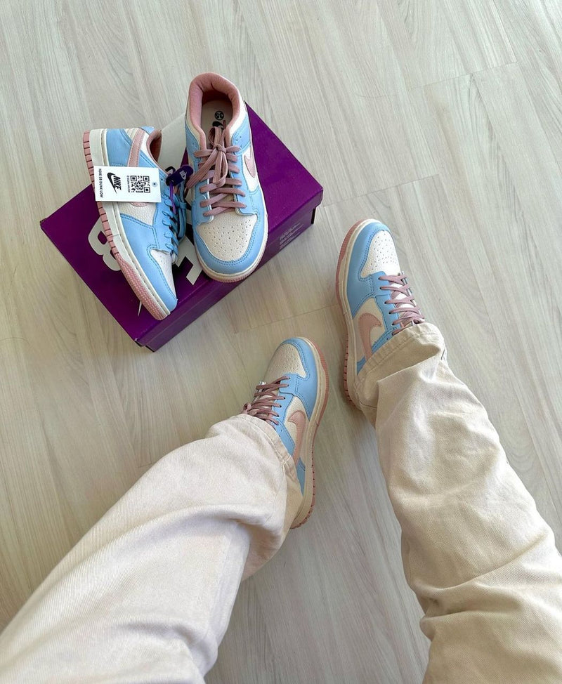 Dunk Low Azul/branco/rosa - Lançamento