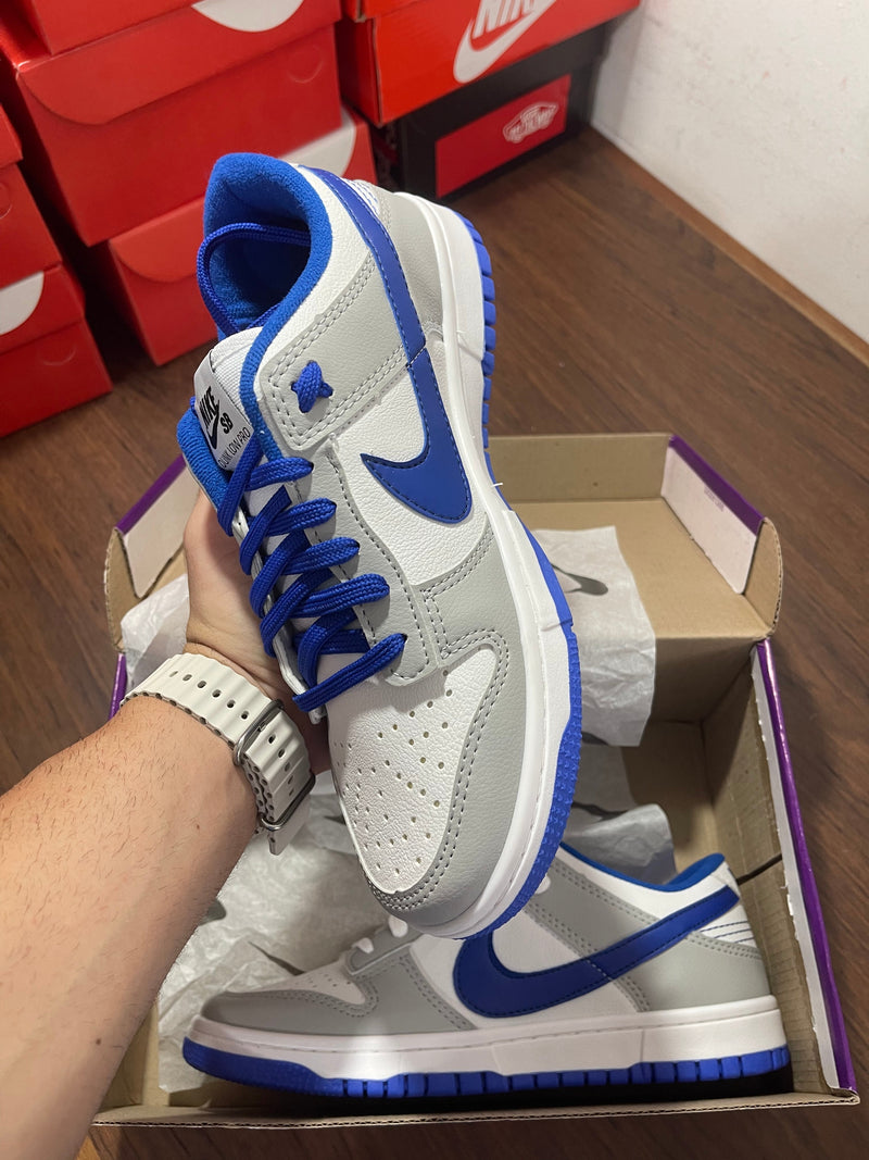 Dunk Low Branco/azul - Lançamento