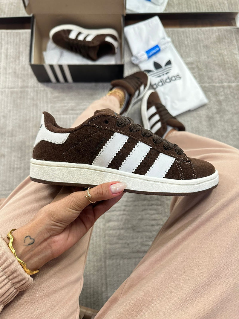 Adidas Campus Marrom + Saquinho Personalizado + Cadarço Extra
