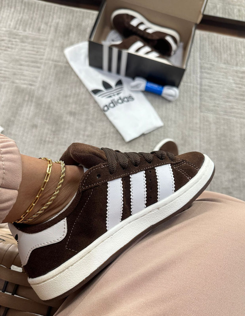 Adidas Campus Marrom + Saquinho Personalizado + Cadarço Extra