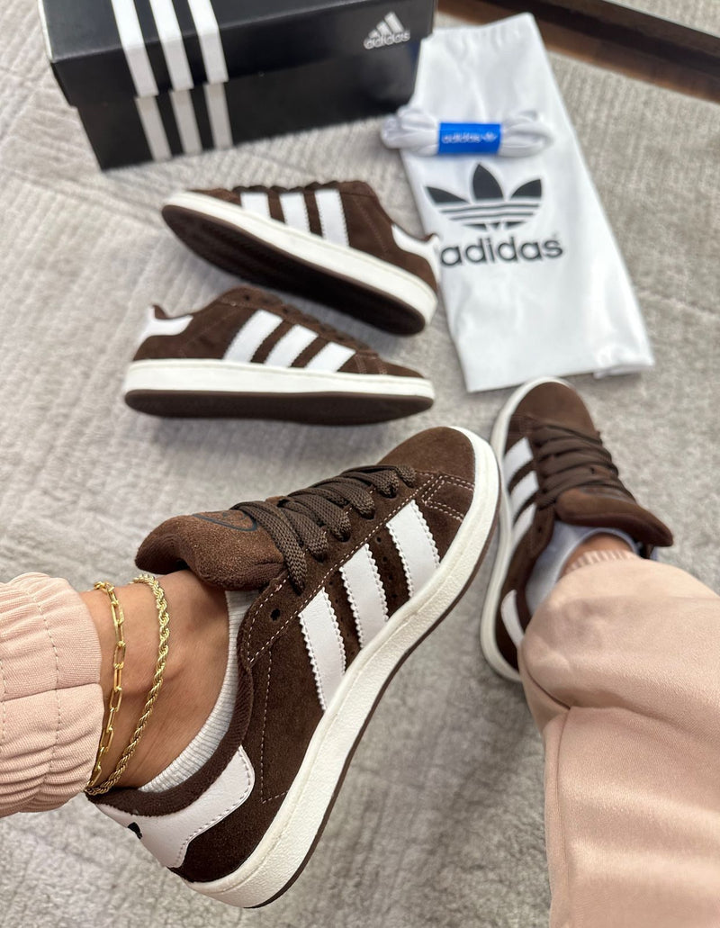 Adidas Campus Marrom + Saquinho Personalizado + Cadarço Extra