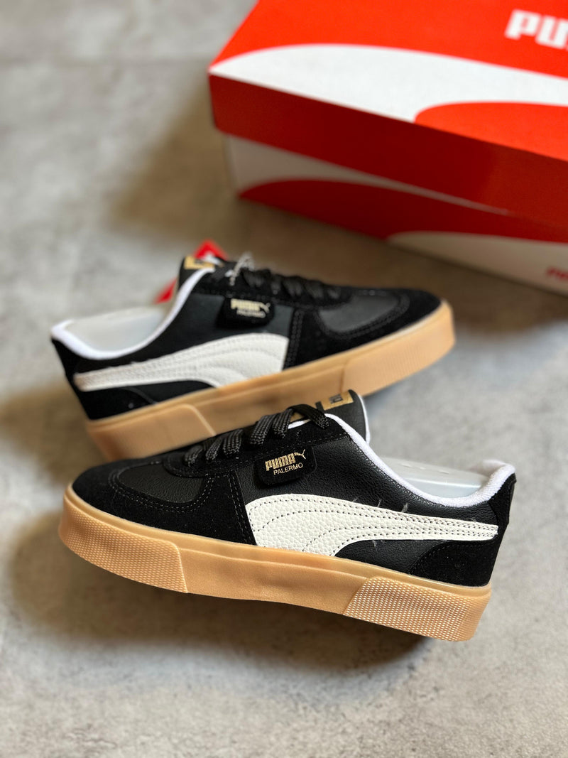 Puma Palermo Preto/branco/caramelo - Lançamento