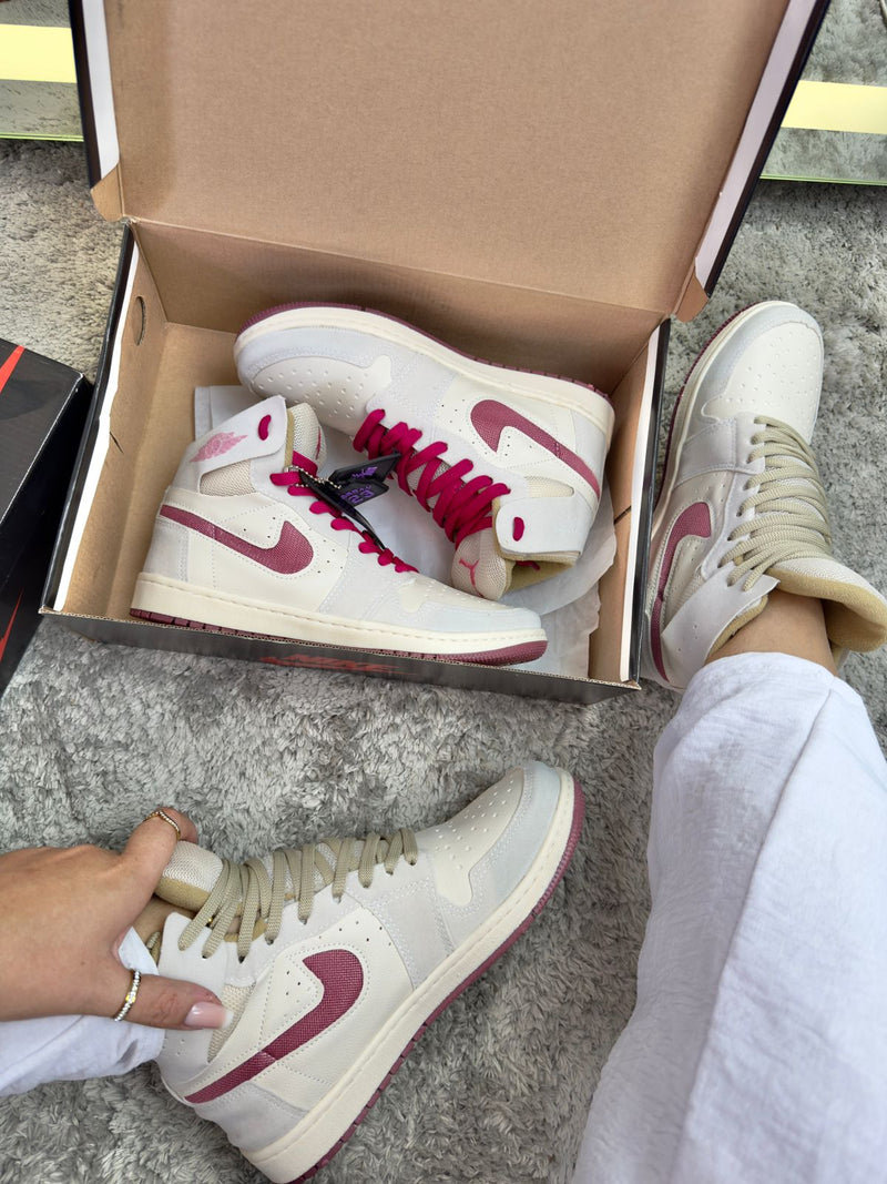 Jordan 1 High Branco/bordô - Lançamento