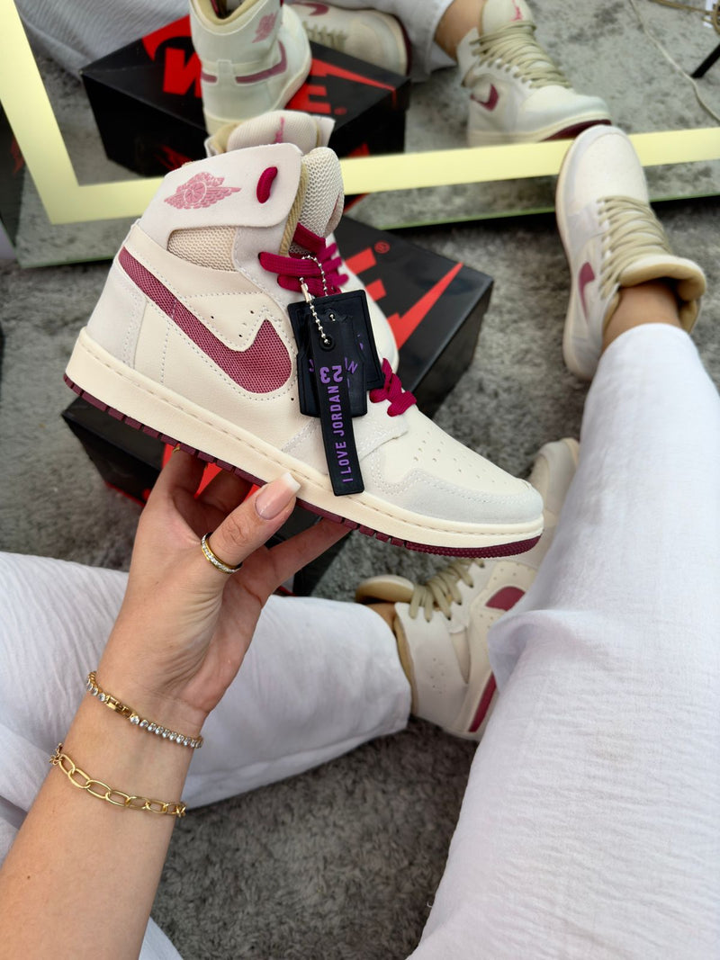 Jordan 1 High Branco/bordô - Lançamento