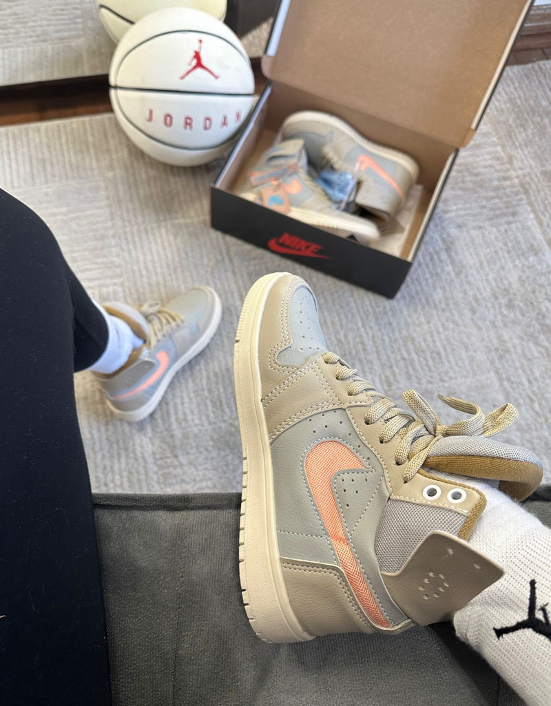 Jordan 1 High Bege/gelo/salmão - Lançamento