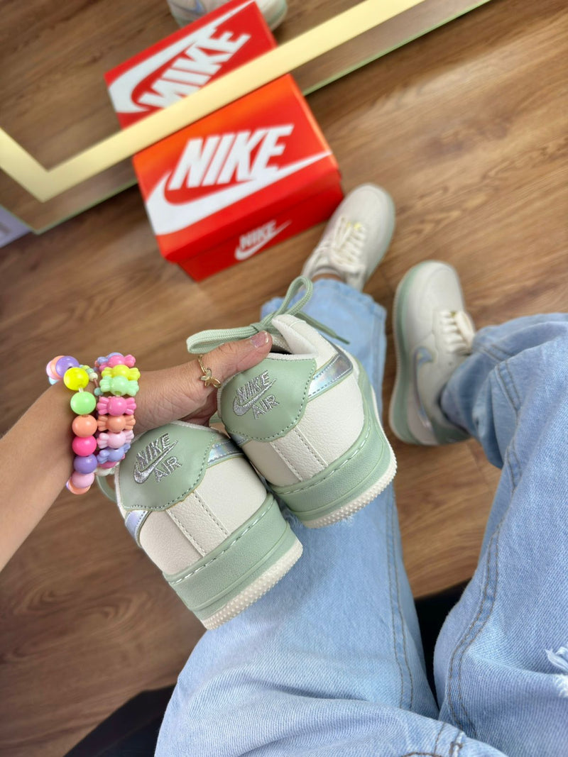 AF1 Luxo Infantil White/green - Lançamento