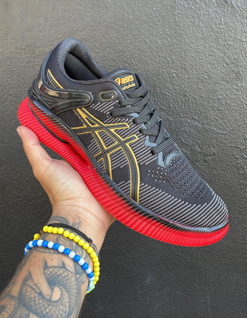 Asics Meta Ride Preto/vermelho - Lançamento