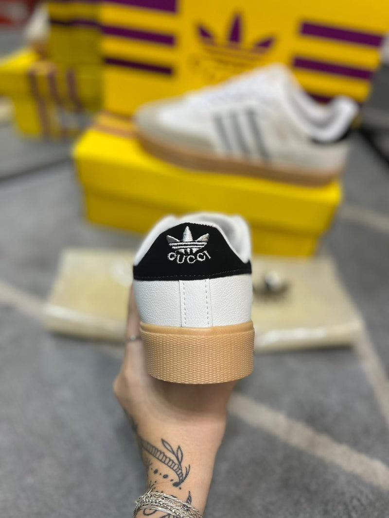 Samba Collab Gucci Retrô Branco/prata/preto - Lançamento