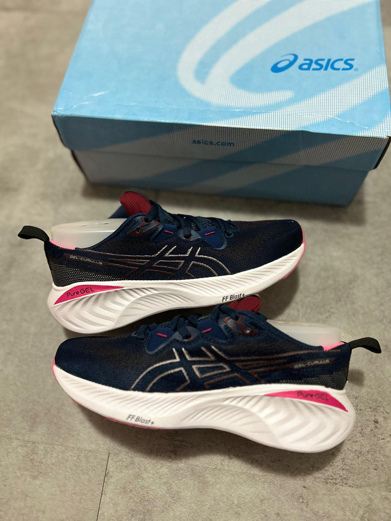 Asics Cumulus 25 Marinho/rosa - Lançamento - Full Confort