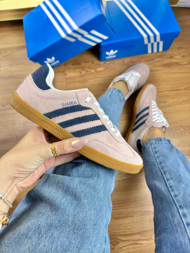 Adidas Samba Rosa/marinho - Lançamento