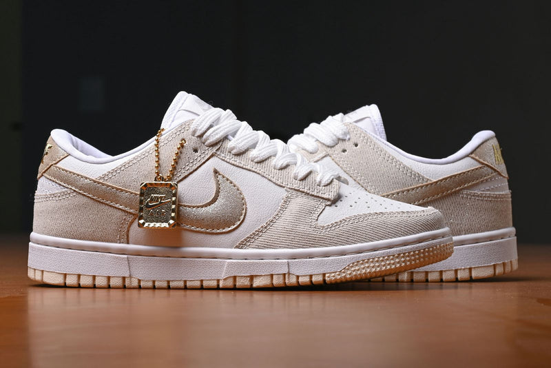 Dunk Low Tecido Creme/prata - Lançamento