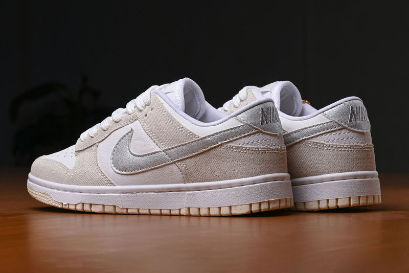 Dunk Low Tecido Creme/prata - Lançamento