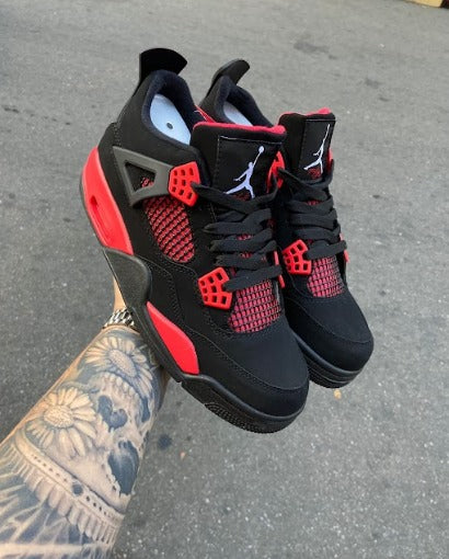 Jordan 4 Preto/vermelho Importado - Lançamento