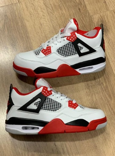 Jordan 4 Branco/vermelho/preto Importado - Lançamento