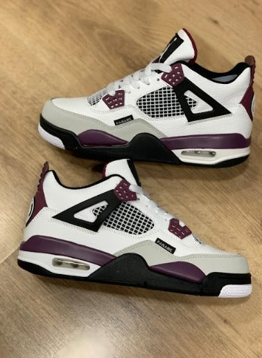 Jordan 4 Branco/bordõ/preto/vermelho Importado - Lançamento