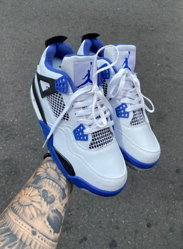 Jordan 4 Branco/azul/preto Importado - Lançamento