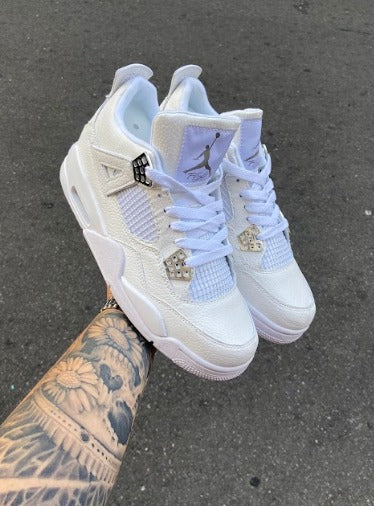 Jordan 4 Branco/prata Importado - Lançamento