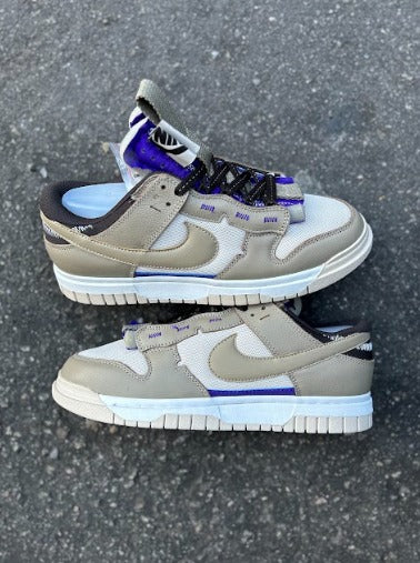 Dunk Low Jumbo Cinza/branco/azul Importado - Lançamento