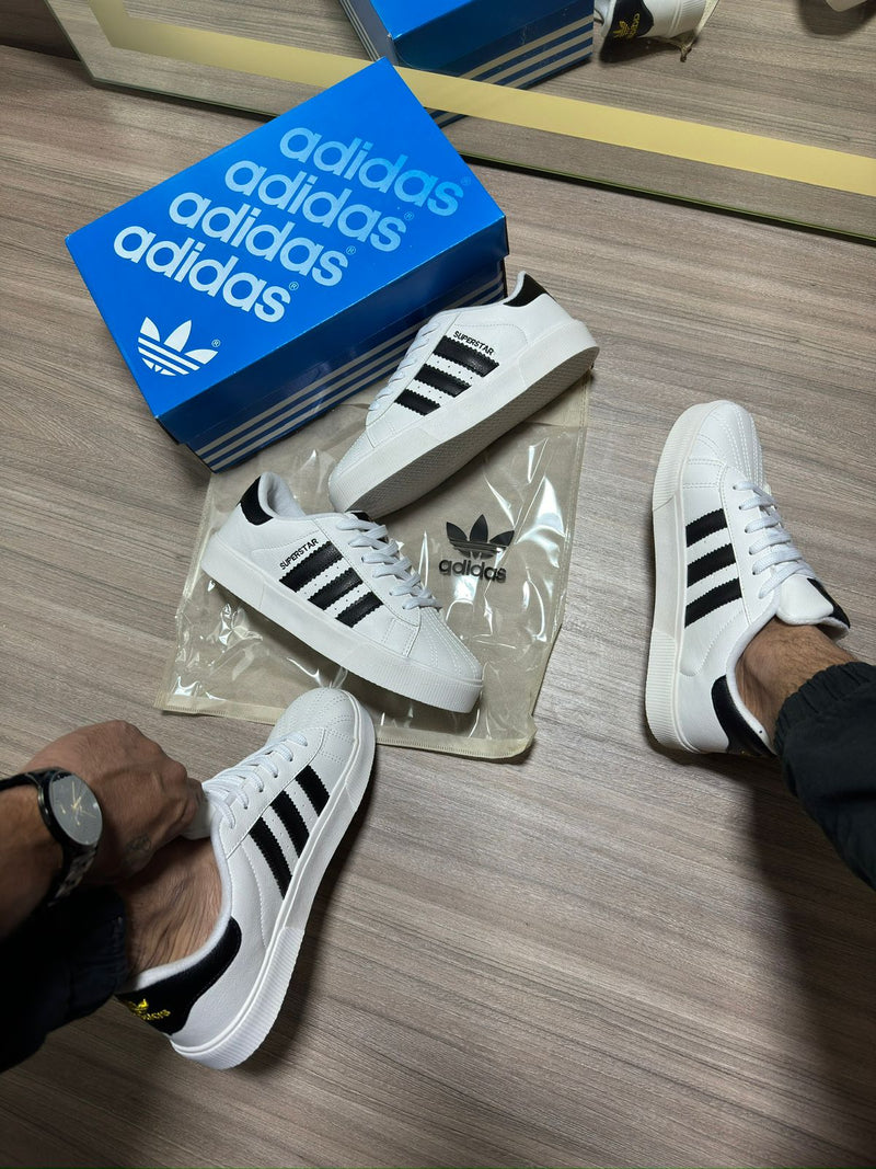 Adidas Super Star Branco/preto - Lançamento