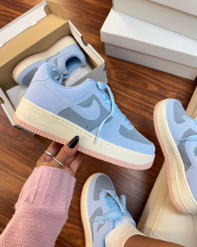 Air Force 1 Luxo Azul/Rosa - Lançamento