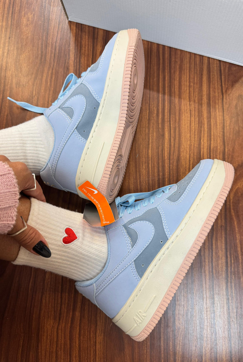 Air Force 1 Luxo Azul/Rosa - Lançamento