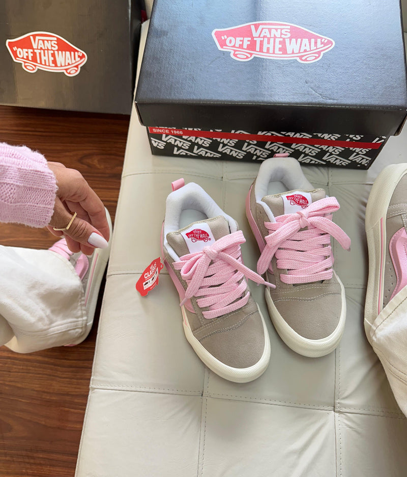 Vans Knu Cinza/Rosa - Lançamento