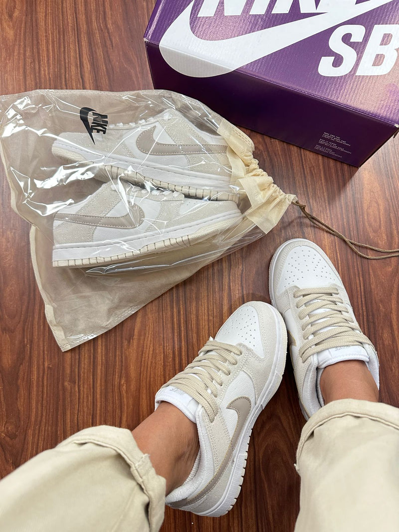 Dunk Low Bege Tecido - Lançamento